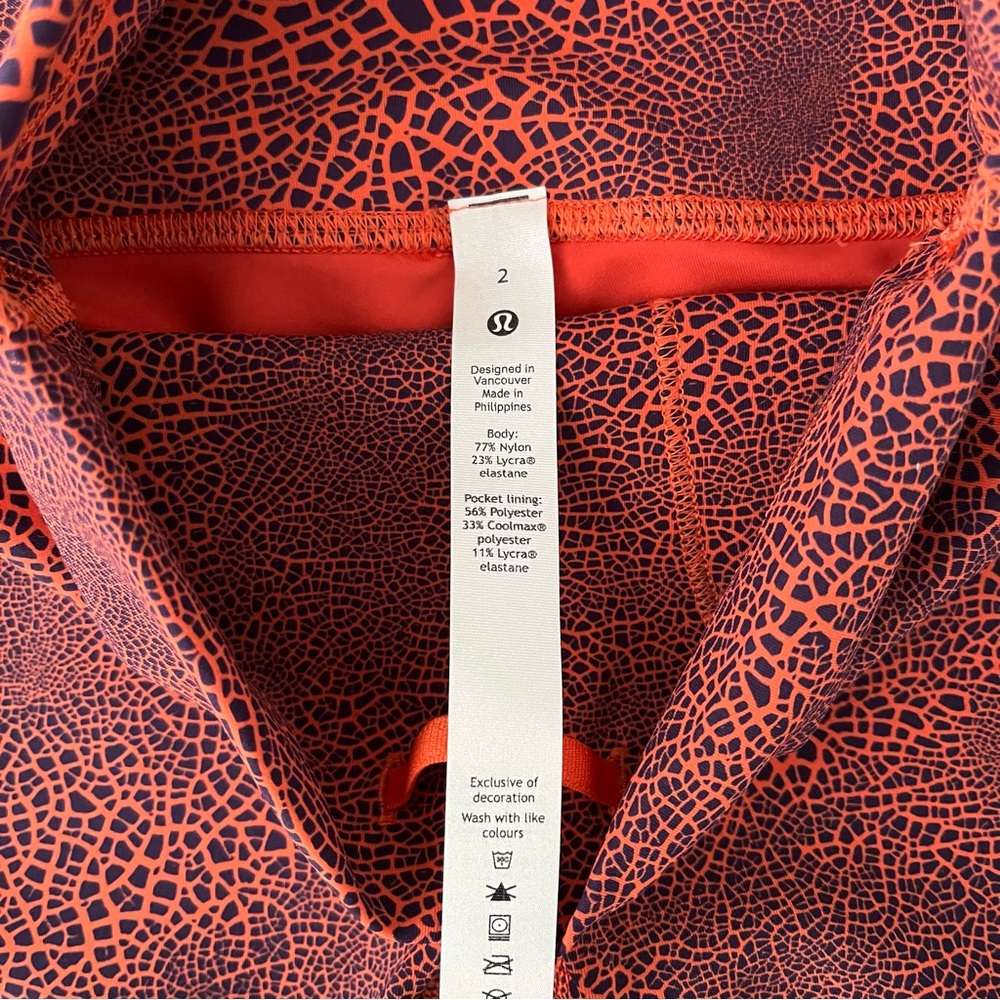 Lululemon Wunder Train High-Rise Tight 25" - Crackle Glaze Vintage Orange - Picture 5 of 7